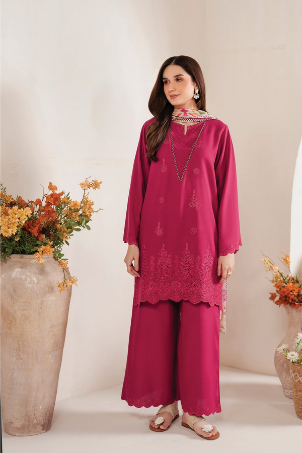 GARNET | CHIKANKARI LAWN | UNSTITCH | 3PC | SI - F - 6031