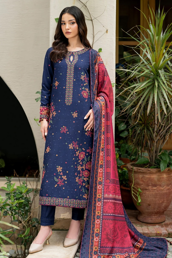 JAZMIN | EMBROIDERED LAWN | UNSTITCH | 3PC | SI - F - 6050