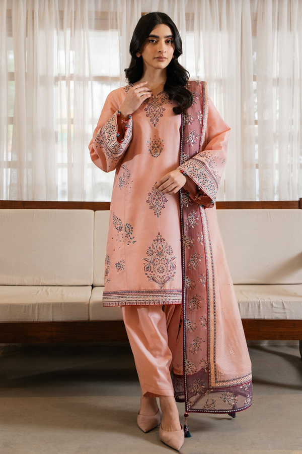 JAZMIN | CHIKANKARI LAWN | UNSTITCH | 3PC | SI - F - 6093