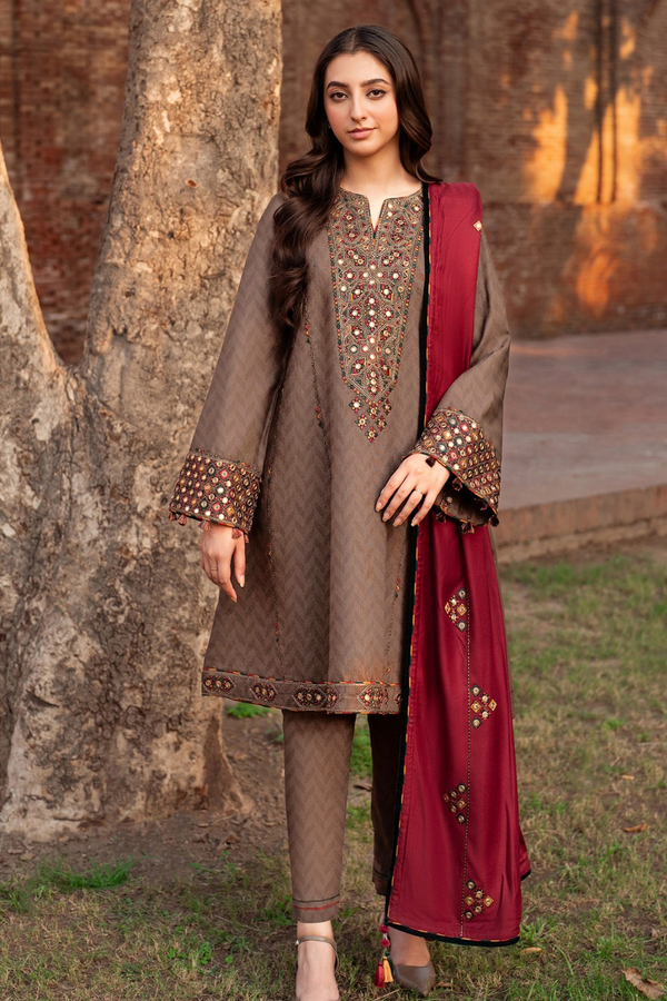 JAZMIN | EMBROIDERED LAWN | UNSTITCH | 3PC | SI - F - 6023