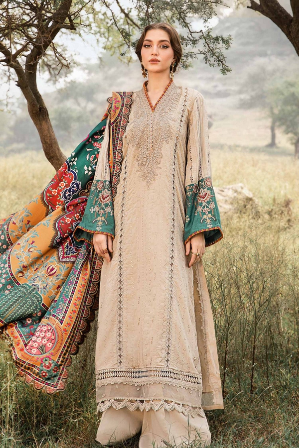 MARIA B | EMBROIDERED LAWN | UNSTITCH | 3PC | SI - F - 6026