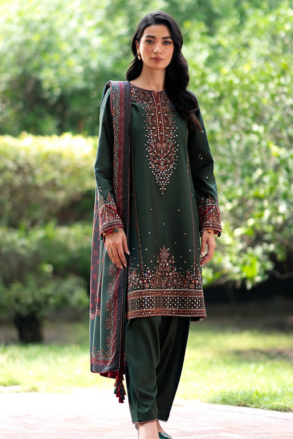 JAZMIN | EMBROIDERED LAWN | UNSTITCH | 3PC | SI - F - 6021 - Green